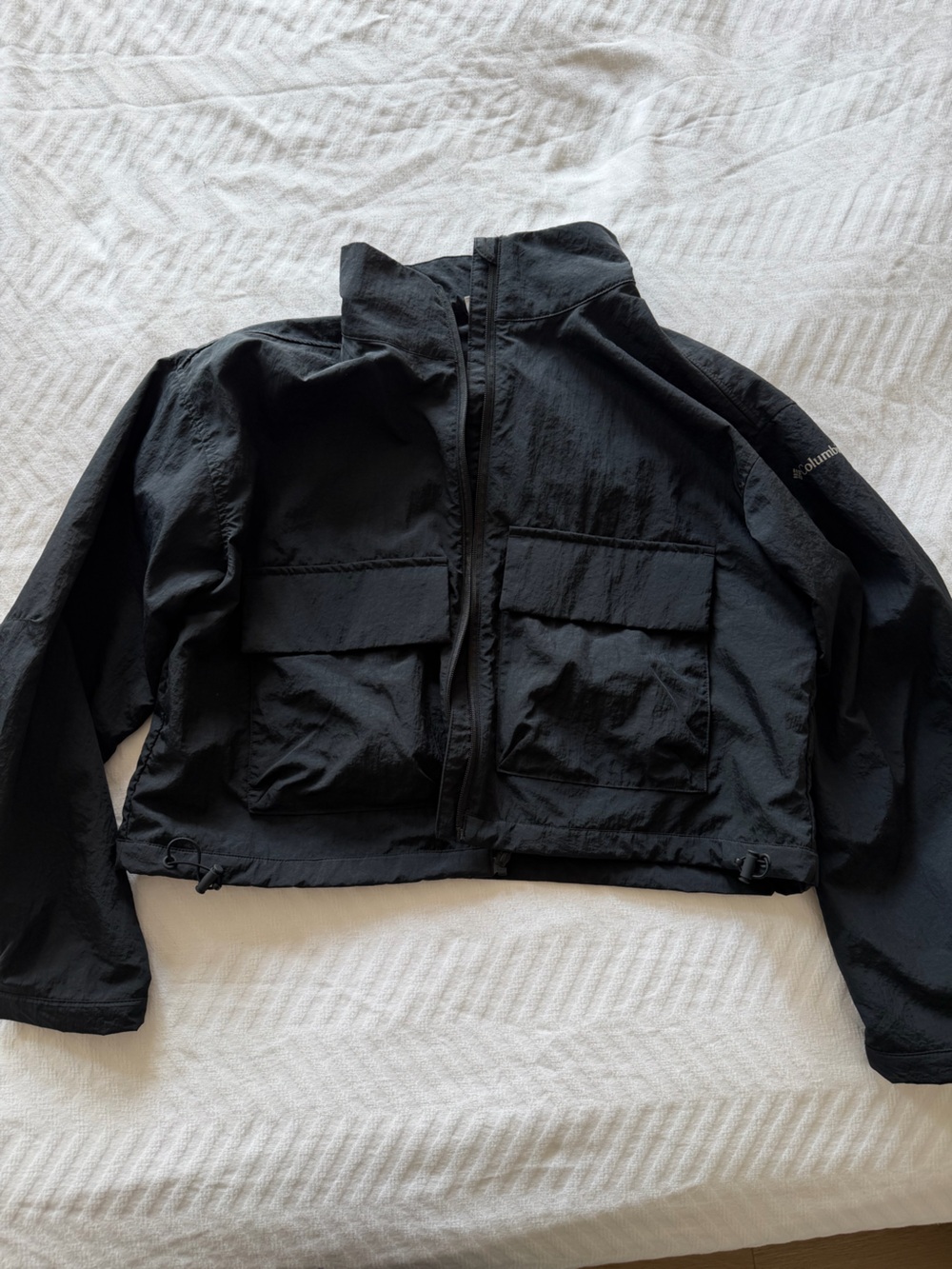 Columbia Black Women's Utility Jacket with Front Flap Pockets